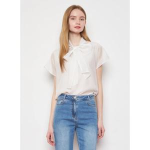 [LYNN] 린 크롭소매 타이 블라우스 LCBLPE0100