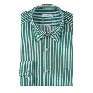 [에스티듀퐁(셔츠)]25SS그린 써커 프린트 여름긴팔 캐쥬얼남방 SE5SM21LS324SGE