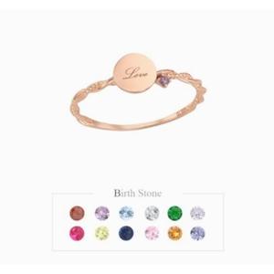 [로이드] 주문제작 원형코인 각인 탄생석 우정링 반지 LRT19002T