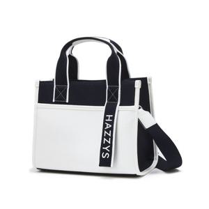 헤지스골프  (HWBA5E901N3) 네이비 여성 로고 자수 코튼 토트백