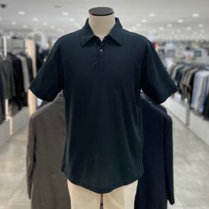 [지오지아]미라쿨 메쉬 버튼 카라 반팔 티셔츠_ABF2TT1103_DGN_D