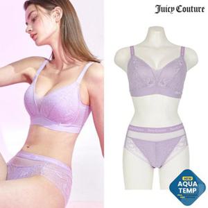 [원더브라] [여름 기능성] 레이스 노와이어 밴드프리 언더바스트 브라 팬티 세트_라벤더