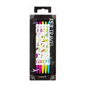 모나미 153 트래블 유성 볼펜 5입 세트