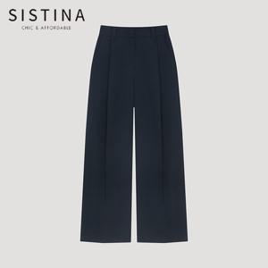 [SISTINA] 인기 하이 웨이스트 와이드 팬츠_AWWSLP21740_DN