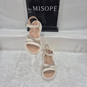 [미소페]By미소페 크로스 스트랩 큐빅 샌들 112HH424TS021 IVORY