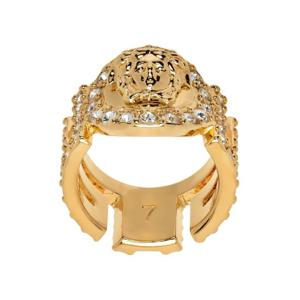 베르사체 반지 골드 라 메두사 크리스탈 링 242404F024003