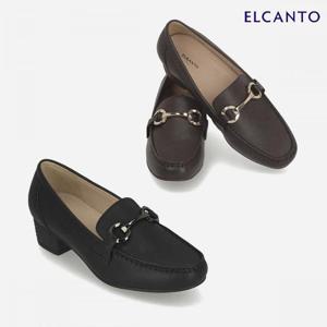 엘칸토  (LCWD20U439) 여성 소가죽 컴포트 몰드 로퍼힐 4cm