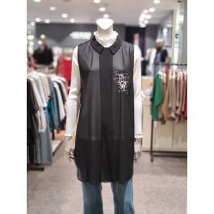 [트리아나]MARIO소고 카라넥 쉬폰 롱조끼AL2QA03