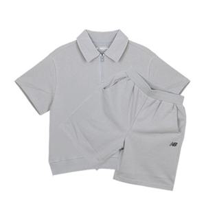 M 뉴발란스키즈트레이닝세트 PQC NK9YFB201U-15 BASIC ESSENTIAL미니쮸리 반팔 스웨트셋업