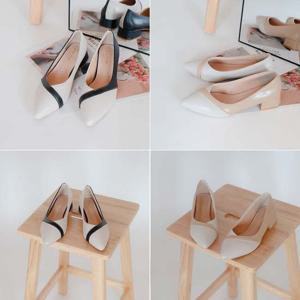 텍스쳐 베이직미들힐 여성구두