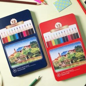 아트박스/투영 12색 틴케이스 색연필(케이스랜덤)