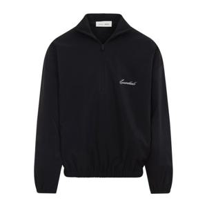 피어오브갓 에센셜 블랙 나일론 반집업 스웨트셔츠 202SP256720