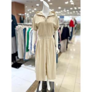 소고 세이브존01 니트 배색 후드 롱 원피스 AL2PA16