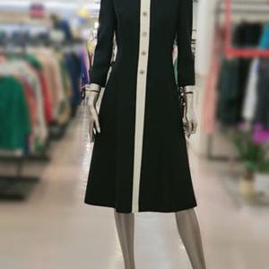 [미니멈]MZBGWO3950 배색라인 플레어 원피스