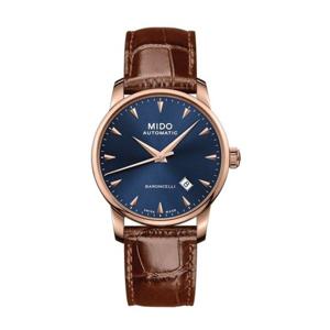 미도 남성 가죽 시계 바론첼리 M8600.3.15.8
