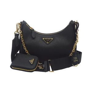 프라다 리에디션 2005 사피아노 레더 숄더백 블랙 1BH204 NZV F0632