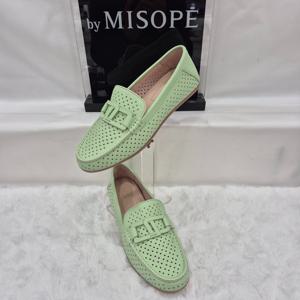 [미소페]By미소페 여성 펀칭 디테일 로퍼 112HH319GT006 LGREEN