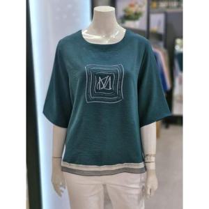 화이트호스 세이브존05 사각나염 5부소매 여름소재 블라우스 A25252229