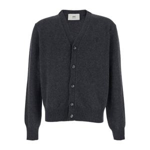 아미 다크 그레이 캐시미어 가디건 HKC363 005020