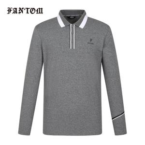 [팬텀] 남성 배색 카라 약기모 긴팔티셔츠 211E3TO203_MG