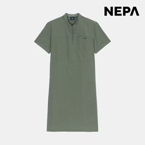 네파 [택가 129,000원] 25 S/S 여름 여성 스탠넥 홀리 원피스 7L42860