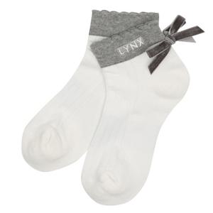 [링스본사] [25FW] 여성 리본장식 단목 양말 L21E3SC251_WH