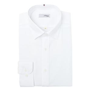 [에스티듀퐁(셔츠)]화이트 히든스넵 삼색 포인트 일반핏 긴소매 셔츠 SE5FM11LS104SWH