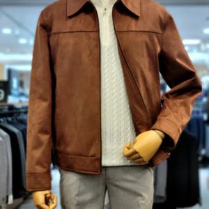 [바쏘]남자 간절기 비건 레더 트러커 점퍼 WSAFY3GU37A