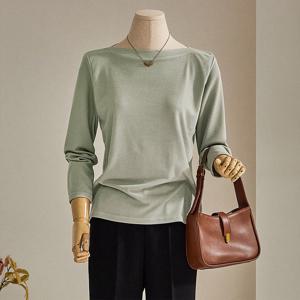 [커스텀에이블] 베이직 보트넥 긴팔 티셔츠_T2508TS110C