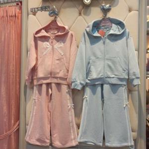 로엠걸즈 DP01 리본 포인트  후드집업 세트 RGSM25W30, RGSM25W4P