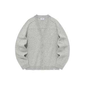 M 커버낫자켓 CQK CO2303KT01-MG 어센틱 C 로고 가디건 멜란지 그레이