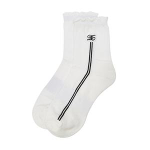 닥스 골프 여성 25FW PREMIUM 화이트 끝단 셔링 중목 파일 DNSS5F651OW