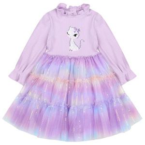 [프랜치켓] 여아원피스 보라 물나염 캣 원피스 Q54DCO120N6