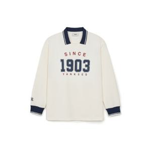 M MLB긴팔티 GQC 3ATSV0944-50CRS 바시티 긴팔 스포츠 카라 티셔츠 뉴욕양키스