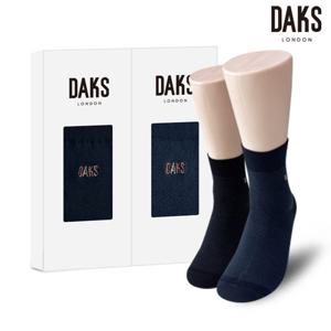 [닥스(양말)]신사양말 2족 선물세트 면후다중목 사선마름모 25812