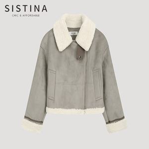 [SISTINA] 인기 스웨이드 집업 무스탕 자켓_AWUJKO41030_GB