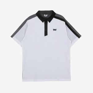 M PXG골프반팔티 UQC PIMPM2233-01 남성 여름 카라 블록 타공 카라 티셔츠
