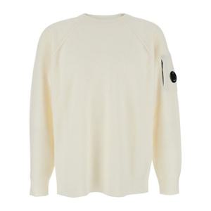 CP컴퍼니 로고 패치 울 크루넥 스웨터 19CMKN040A 110149A103