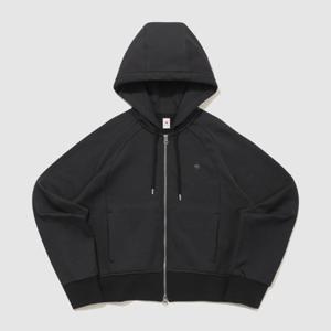 [르꼬끄]르꼬끄 여성 루즈핏 모달 멜로우 후드 집업 블랙 QQ422O