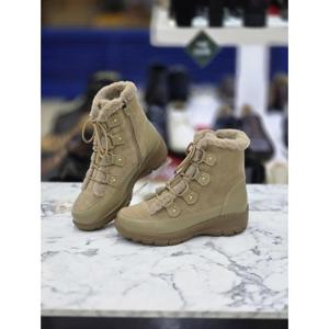 허시파피 세이브존05 여성 4Cm굽 컴포트광폭 퍼 스니커즈 방한부츠 GFLFQ608