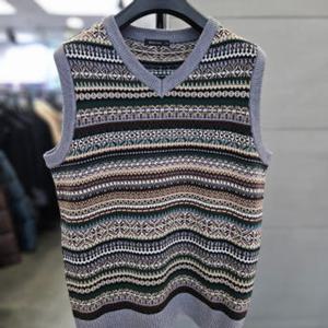 [바쏘]남자 조끼 그레이 울 블렌드 니트 베스트 WSAFZ3WV10A