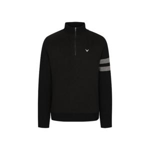 캘러웨이골프긴팔 PQC CMTH24W502_BK 남성 겨울 니트 MIX 반집업 티셔츠