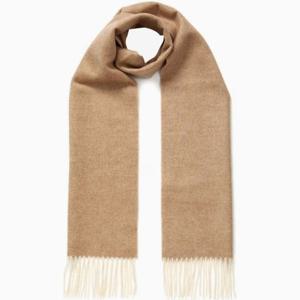 [헤지스ACC] 아이보리 컬러배색 캐시미어 머플러 HIMU5F711I2