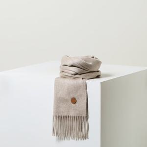 [헤지스ACC] 베이지 멜란지 캐시미어 머플러 HJMU5F501I2