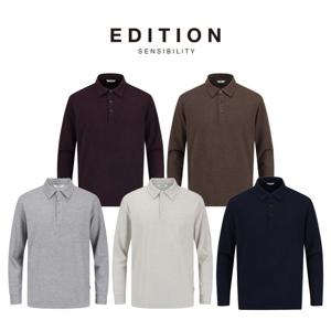 [에디션앤드지]25 FW 남자카라티 비큐나 카라 긴팔 티셔츠 5종 1택 NEF4TT1921 DR4488