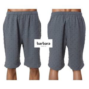 [바바라(언더웨어)]5부 남성 네이비 플로킹 파자마 바지AMP4600P