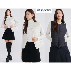 디스커버리 25년 F/W 여성 픽시버G 튜브 다운 패딩베스트 DWDV72056