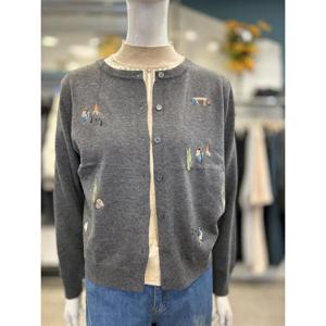 안지크 세이브존07 자수 라운드 가디건 AJ3-KC513-0