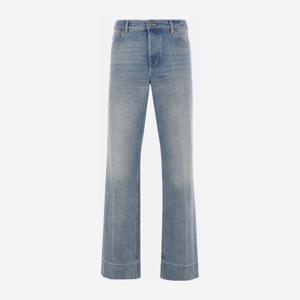 발렌티노 로고 패치 스트레이트 진 7V0DE05A B5F558