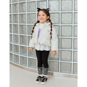 [프렌치캣(백)]아이보리 별 오리털 점퍼 (Q45DAJ080)